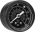 Image of Product. Front orientation. Pressure Gauges. Compressed Air Filter/Regulators for Particle Removal.