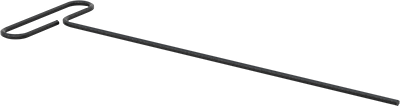 Image of Product. Front orientation. Looped T-Handle Hex Key with Plain Grip, 7/64" Drive Size, 9-3/4" Overall Length.