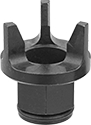 Image of Product. Front orientation. Sockets. Tri-Groove Sockets, Black-Oxide Steel, 1" Hex Drive Size, Standard Clearance.