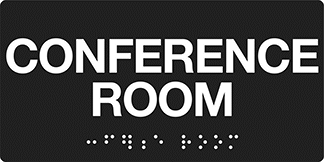Image of Product. Conference Room (English). Front orientation. Signs. ADA-Compliant Department and Room Signs, Conference Room (English).