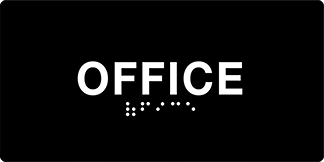 Image of Product. Office Room (English). Front orientation. Signs. ADA-Compliant Department and Room Signs, Office Room (English).