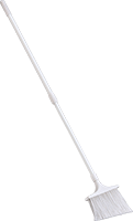 Image of Product. White with Fiberglass Handle. Front orientation. Brooms. Choose-a-Color Angle Brooms for Smooth Surfaces, With Fiberglass Telescoping Handle.