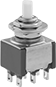 Image of Product. 6 mm with 6 Terminals. Front orientation. For 6 mm Diameter Panel Cutouts. Miniature Panel-Mount Push-Button Switches, 6 Terminals.