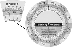 Image of Product. Front. Front orientation. Contains Inset. Calendars. Scheduling Wheel Charts.