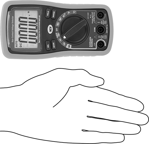Image of Product. Side1 orientation. Contains SizingReference. Multimeter, Average Sensing, 0.5%V DC Accuracy, 10 Amps AC Current.