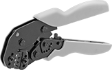 Image of Product. Front orientation. Wire and Cable Crimpers. Coaxial Cable Ratchet Crimpers, For Crimp-On SMA Connection.