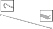 Image of Product. Front orientation. Contains Inset. Small Parts Positioners. 2 Tips, Hook Tip × Lift Tip, Straight Handle.