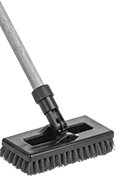 Image of Product. Front orientation. Scrub Brushes. Heavy Duty Scrub Brushes with&nbsp;Extended-Reach&nbsp;Handle.