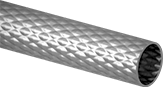 Image of Product. Front orientation. Stainless Steel. Textured Multipurpose 304 Stainless Steel Round Tubes.