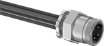 Image of Product. Front orientation. Metric Circular Connectors. M29 Connectors, Male Receptacles.