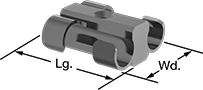 Image of Product. Front orientation. Contains Annotated. Routing Clamps. Multiline Snap-In Routing Clamps, Style A.