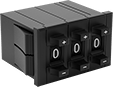 Image of Product. Front orientation. Potentiometers. Precision Potentiometers, Push Button Actuator, 3 Digits.
