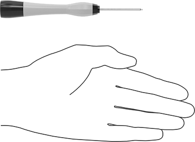 Image of Product. Side1 orientation. Contains SizingReference. Static-Control Precise-Control Screwdriver, T5 Torx.