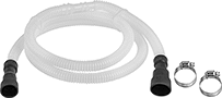 Image of Product. Front orientation. Two Hose Clamps. Drain Hose for Plumbing Fixtures , For Dishwashers .