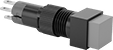 Image of Product. Front orientation. Push-Button Switches. 8 mm Panel-Mount Push-Button Switches, Square Push Button.