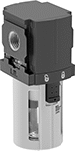 Image of Product. Front orientation. Compressed Air Filters. ARO Modular Compressed Air Filters for Oil Removal, Clear Bowl.
