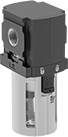 Image of Product. Front orientation. Compressed Air Filter/Regulators. ARO Modular Compressed Air Filter/Regulators for Particle Removal, Clear Bowl.