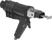 Image of Product. Air-Powered Dispensing Gun for 1.69 fl. oz. Cartridge Size. Front orientation. Adhesive Dispensing Guns. Loctite® Two-Part Adhesive Dispensing Guns, Air Powered, For 1.69 fl. oz. Cartridge Size.