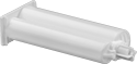 Image of Product. Front orientation. Adhesive Dispensing Gun Cartridges. Empty Cartridges for Two-Part Adhesive Dispensing Guns.