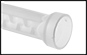 Image of Specification. Front orientation. ZoomedIn view. Contains Border. Bell-Mount Fitting Connection. Mixer Nozzles for Two-Part Adhesive Cartridges.