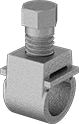Image of Product. Front orientation. Grounding Clamps. Grounding Rod Clamps, Single-Nut Clamp, Floating Pressure Bar.