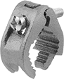 Image of Product. Front orientation. Grounding Clamps. Grounding Rod Clamps, Single-Nut Clamp, Two-Piece Design.