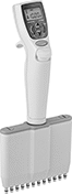 Image of Product. Front orientation. Pipettors. Electronic Multi-Channel Adjustable-Volume Pipettors, 12 Channels.