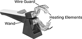 Image of Product. Front orientation. Contains Annotated. Heat Wands. Heat-Shrink Wands.