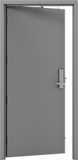 Image of Product. Front orientation. Doors. Tornado Single Doors, No Window, For Left Door Swing Direction.