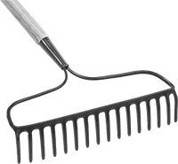 Image of Product. Front orientation. Rakes. Rakes, Style A.