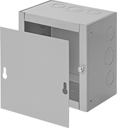 Image of Product. Front orientation. Electrical Enclosures. Indoor-Only Enclosures, Lift-Off Cover.