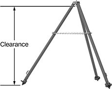 Image of Product. Front orientation. Contains Annotated. Cranes. Tripod Cranes .