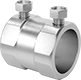 Image of Product. Screw-Clamp Connection. Back orientation. Conduit and Fittings. Medium-Wall (IMC) and Thick-Wall (RMC) Metal Conduit and Fittings, Straight, Connector Fitting, Screw-Clamp Conduit Connection.