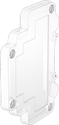 Image of Product. Front orientation. Electrical Enclosure Covers. DIN-Rail Mount Washdown Circuit Board Enclosures.