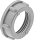Image of Product. Threaded Connection. Front orientation. Conduit and Fittings. Medium-Wall (IMC) and Thick-Wall (RMC) Metal Conduit and Fittings, Straight, Grommet Fitting, Threaded Conduit Connection.