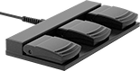 Image of Product. Front orientation. Foot Switches. Light Duty Foot Switches, Wire Lead Connection, 3 Pedals.