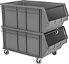 Mobile Stackable Plastic Bin Boxes