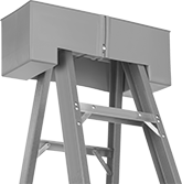 Image of ProductInUse. Bottom orientation. Tool Trays. Tool Trays for Step Ladders.