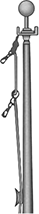 Image of Product. Front orientation. Flagpoles. Heavy Duty Flagpoles.