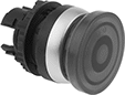 Image of Product. Front orientation. Push-Button Actuators. 22 mm Panel-Mount Build-Your-Own Plastic Push-Button Switches, Round Mushroom Push Button with Turn Reset.