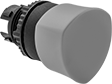 Image of Product. Front orientation. Push-Button Actuators. 22 mm Panel-Mount Build-Your-Own Plastic Push-Button Switches, Triangle Mushroom Push Button with Turn Reset.