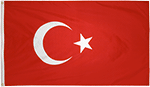 Image of Product. Front orientation. Nation and State Flags. Foreign Nation Flags, Turkey.