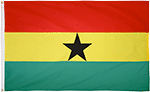 Image of Product. Front orientation. Nation and State Flags. Foreign Nation Flags, Ghana.