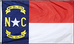 Image of Product. Front orientation. Nation and State Flags. State Flags, North Carolina.