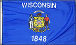 Image of Product. Front orientation. Nation and State Flags. State Flags, Wisconsin.