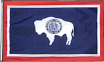Image of Product. Front orientation. Nation and State Flags. State Flags, Wyoming.