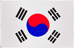 Image of Product. Front orientation. Nation and State Flags. Foreign Nation Flags, South Korea.
