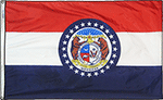 Image of Product. Front orientation. Nation and State Flags. State Flags, Missouri.