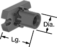 Image of Product. Style C. Front orientation. Contains Annotated. Precision Lead Screws and Nuts. Metric Ultra-Precision Lead Screws and Nuts, Flange Nuts—Right-Hand Thread, Style C.