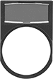 Image of Product. Style H. Front orientation. Legend Plates. Plastic Engraving Legend Plates, Legend Plates with Insert, Style H.